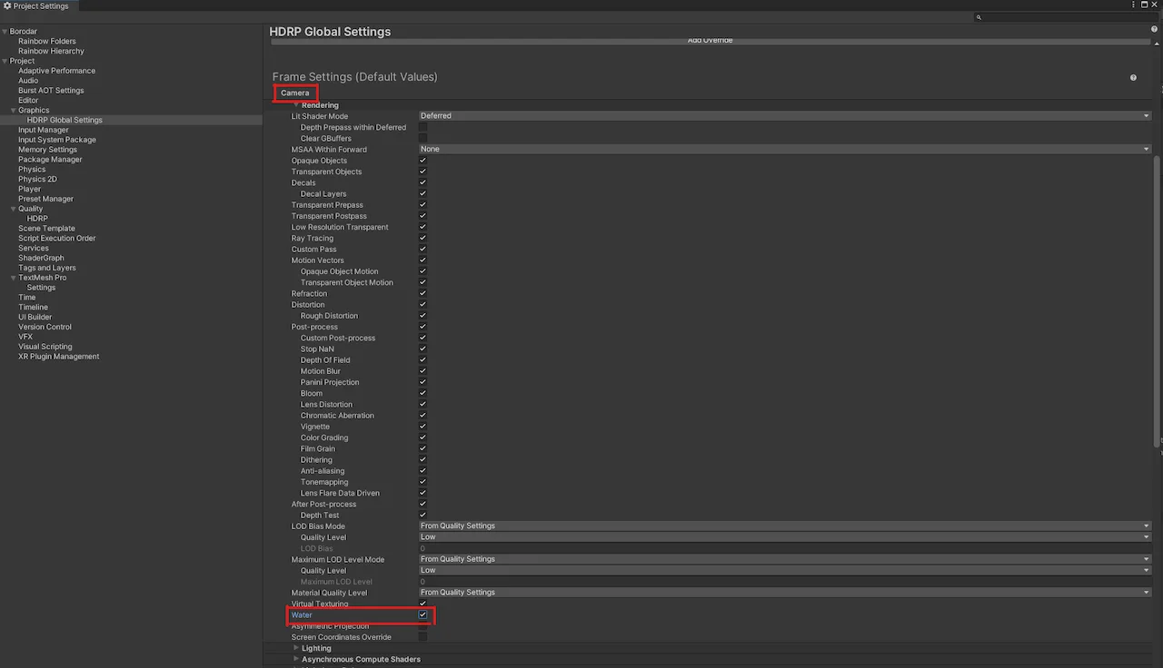 HDRPWaterSettingProjectSetting02